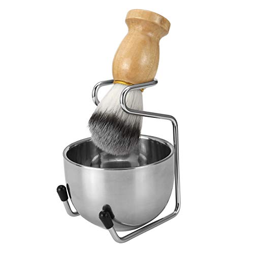 Aethland Mens Shaving Brush Set, Soft Hair Shaving Brush Stand Stainless Stee...