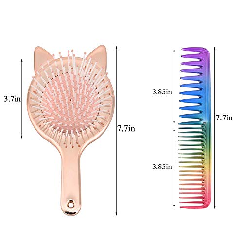 Aethland Toddler Hair Brush and Comb Set, Kids Hair Brush｜1pc Detangling Bru...