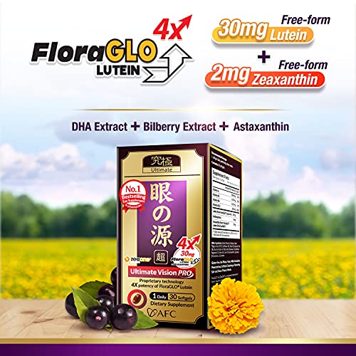 AFC Japan Ultimate Vision PRO - Eye Formula with FloraGLO Lutein 4X, Zeaxanth...