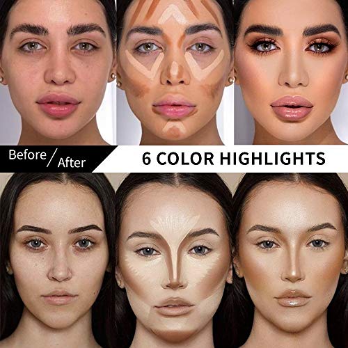 Highlighter Contour Makeup Palette,Afflano Bronzer Highlighter Blush Matte Sh...