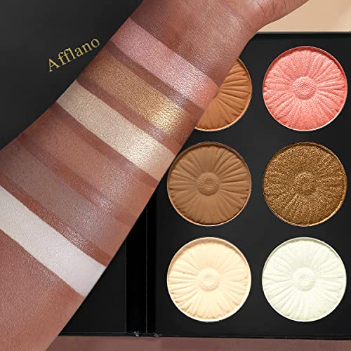 Highlighter Contour Makeup Palette,Afflano Bronzer Highlighter Blush Matte Sh...