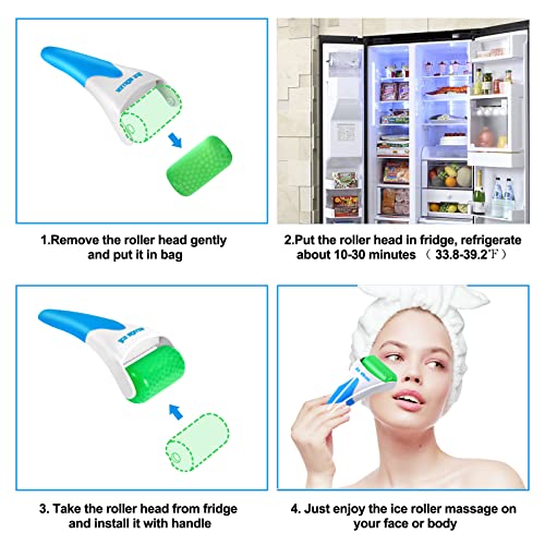 2 Pack Ice Rollers for Face, Eyes and Whole Body Relief, Face Roller Skin Car...