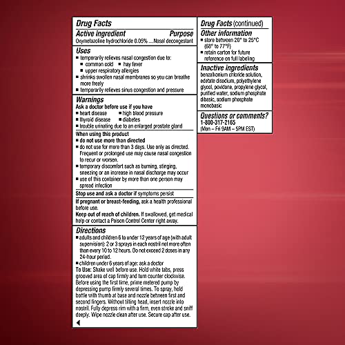 Afrin Original Maximum Strength 12 Hour Nasal Congestion Relief Pump Mist - 0...