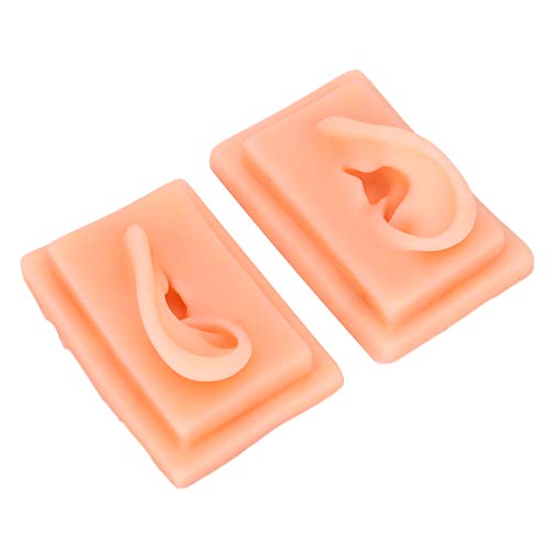 2pcs Ear Model,Soft Silicone Left Right Ear Model Flexible Acupuncture Practi...