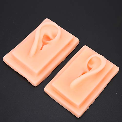 2pcs Ear Model,Soft Silicone Left Right Ear Model Flexible Acupuncture Practi...