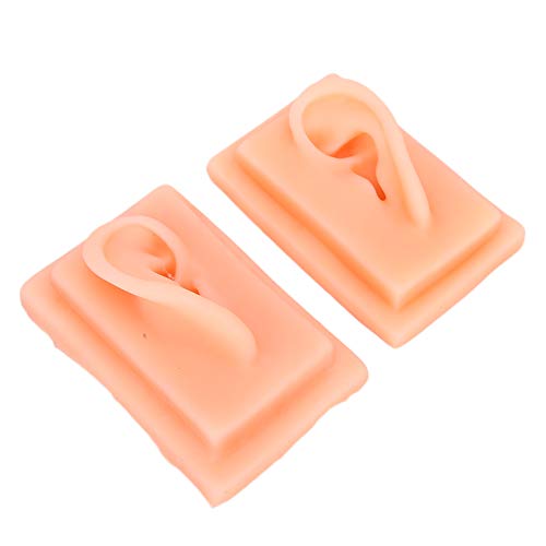 2pcs Ear Model,Soft Silicone Left Right Ear Model Flexible Acupuncture Practi...