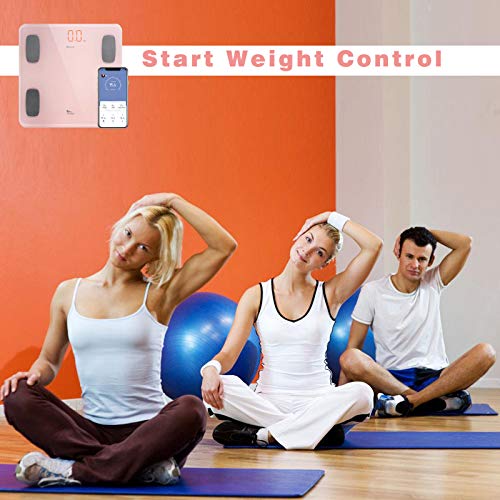 Body Fat Scale Smart BMI Scale Digital Bathroom Wireless Weight Scale, Body C...