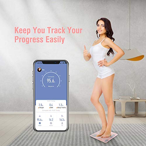 Body Fat Scale Smart BMI Scale Digital Bathroom Wireless Weight Scale, Body C...
