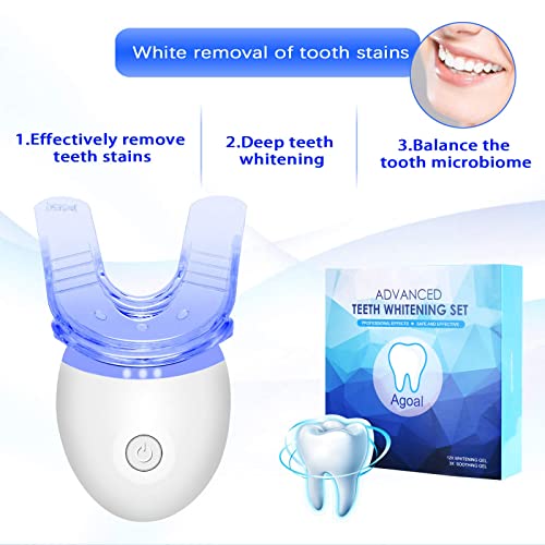 Agoal Teeth Whitening, Teeth Whitening Kit with LED Light, Non-Sensitive Teet...