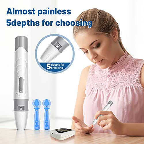 Agrose Blood Glucose Monitor Kit， 100 Test Strips for Diabetes， 100 Blood S...