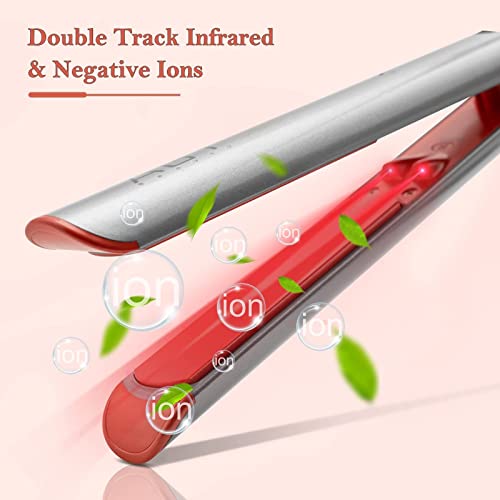 Professional Hair Straightener Tourmaline Ceramic Ionic Flat Iron for Healthy...