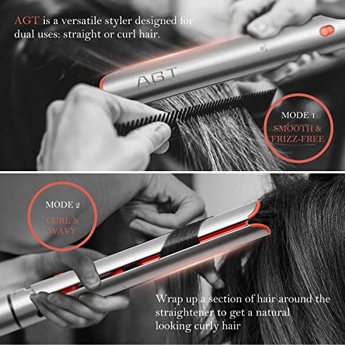 Professional Hair Straightener Tourmaline Ceramic Ionic Flat Iron for Healthy...