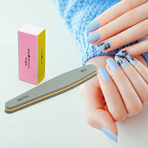 Nail Files and Buffer, Ahier Professional Manicure Tools Kit 6pcs Rectangular...