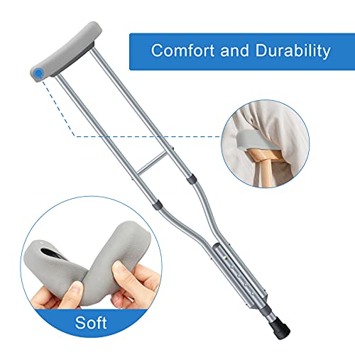 Underarm Crutch Pad, AHIER Replacement Comfort Foam Slip on Top Grip Support ...