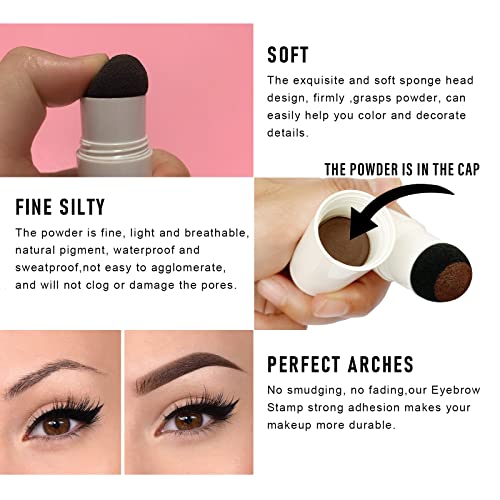 Eyebrow Stamp Stencil Kit Brow Stamp with Reusable Eyebrow Stencil Kit Eye Br...