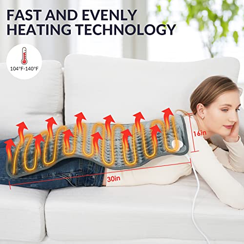 Aholard Electric Heating Pad - 30"x16" Large Heating Pad for Back Pain and Cr...
