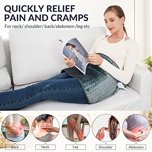Aholard Electric Heating Pad - 30"x16" Large Heating Pad for Back Pain and Cr...