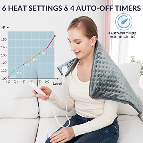 Aholard Electric Heating Pad - 30"x16" Large Heating Pad for Back Pain and Cr...