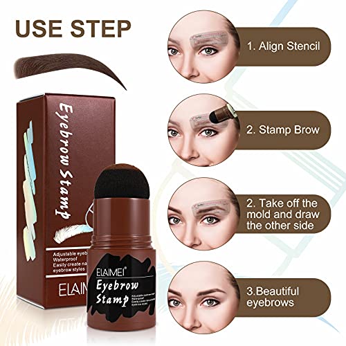 Eyebrow Stamp Stencil Kit, Long Lasting & Waterproof ​Eyebrow Stamp and Shapi...