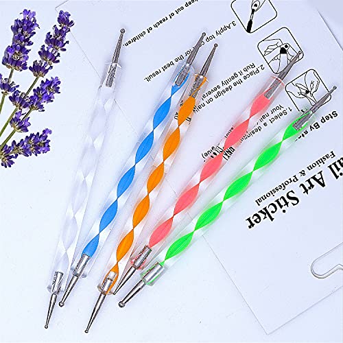 AIBEE 20pcs Nail Art Design Tools, 15pcs Nail Art Brushes Kit with 5pcs Nail ...