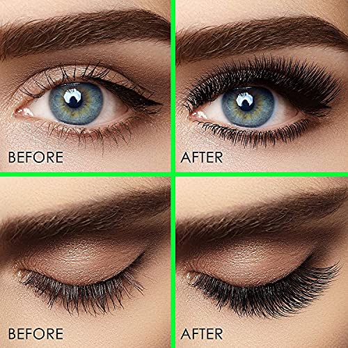 DIY Eyelash Extension Kit, 3D Effect Glue Bonded Band Individual Lashes 24 Cl...