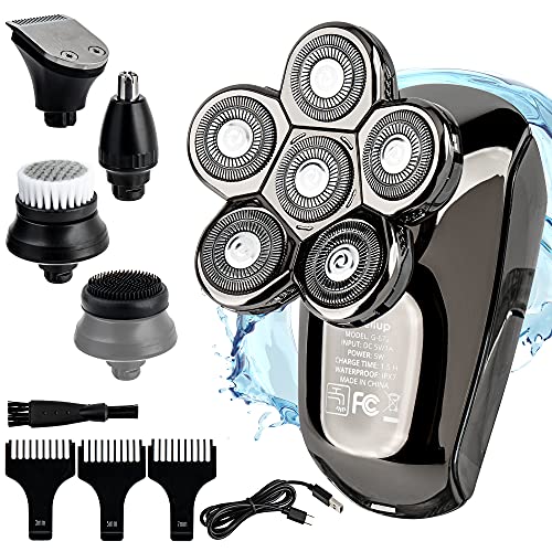 AidallsWellup Men’s 5-in-1 Electric Head Shaver for Bald Men - Head Shaver fo...