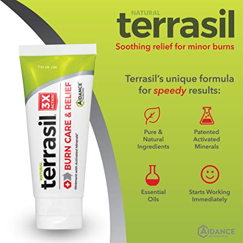 Burn Care Cream by Terrasil - Natural Gentle Ointment Advanced Healing for Mi...