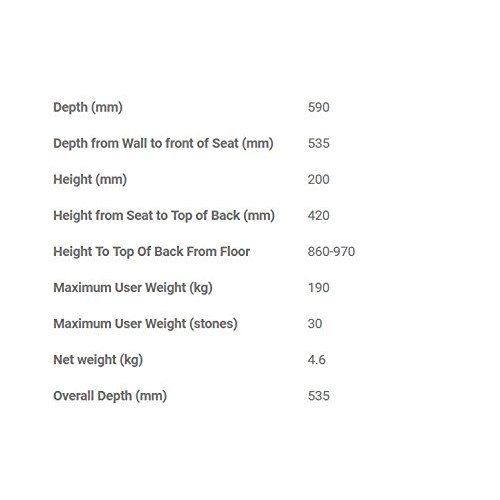 Aidapt Solo Deluxe Shower Seat with Padded Seat and Back