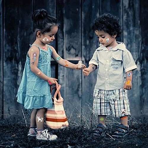 Temporary Tattoos for Kids, Waterproof Birthday Party Supplies Unicorn Mermai...