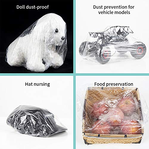 50PCS Disposable Shower Caps, Plastic Clear Thickening Bath Hair Cap and Thic...