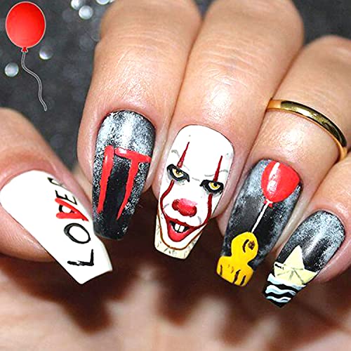 Halloween Nail Stickers Decals Charms Decorate 24 Sheets Day of The Dead Them...