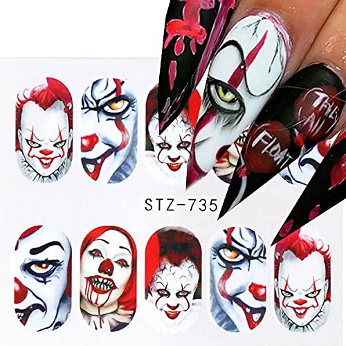 Halloween Nail Stickers Decals Charms Decorate 24 Sheets Day of The Dead Them...