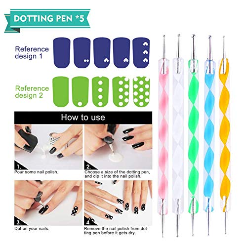Nail Art Kit, 69Pcs Nail Design Tools Nail Art Brushes, Nail Art Supplies for...