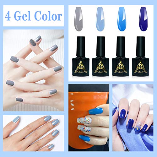 Poly Nail Gel Kit, 7 Colors Nail Extension Gel with UV Lamp, Poly Extension D...