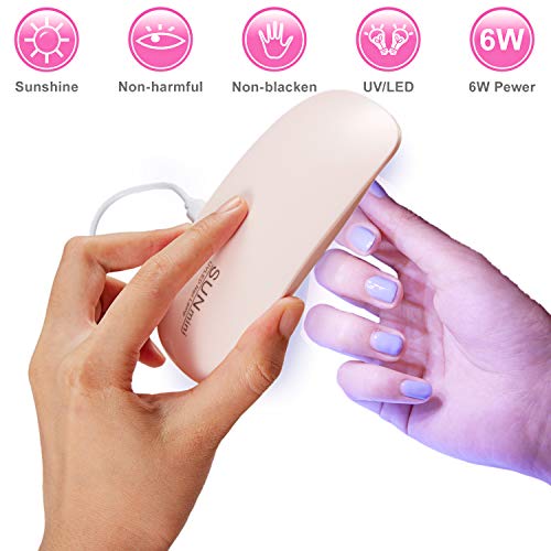 Poly Nail Gel Kit, 7 Colors Nail Extension Gel with UV Lamp, Poly Extension D...