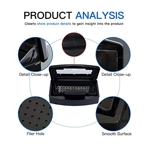 Nail Art Tool Tray,Professional Plastic Tray,Tray Box Nail Art Salon Tool,Nai...