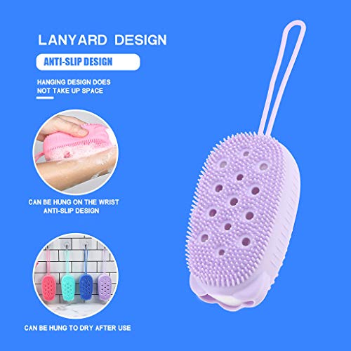 Body Scrubbers Silicone Use in Shower for Women and Men, Exfoliating Silicone...