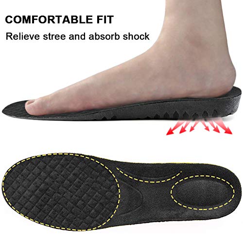 Ailaka 1 Pair Elastic Shock Absorbing Height Increasing Sports Shoe Insoles, ...