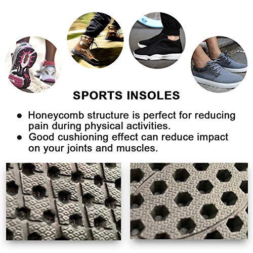 Ailaka 1 Pair Elastic Shock Absorbing Height Increasing Sports Shoe Insoles, ...
