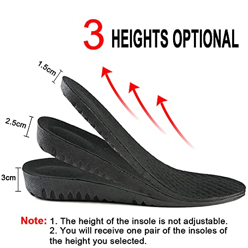 Ailaka 1 Pair Elastic Shock Absorbing Height Increasing Sports Shoe Insoles, ...