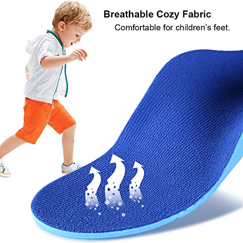 Ailaka Kids Orthotic Cushioning Arch Support Shoe Insoles, Children Pu Foam I...
