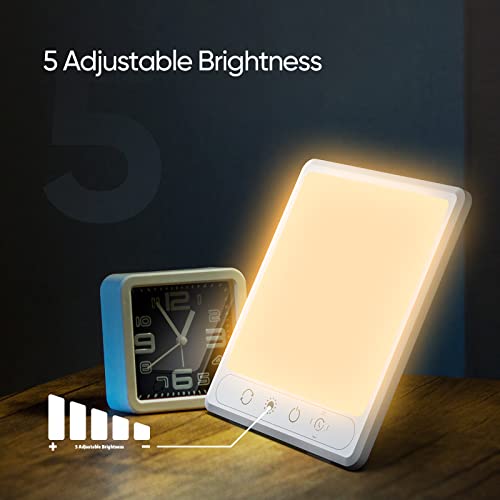 Light Therapy Lamp, AILAMEY Sun lamp with 5 Color Temperature, 5 Adjustable B...