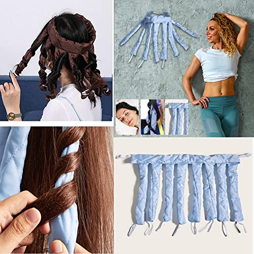Heatless Curling Rod Headband，Lazy Curling Tool for Long HairSoft Silk Sleep...