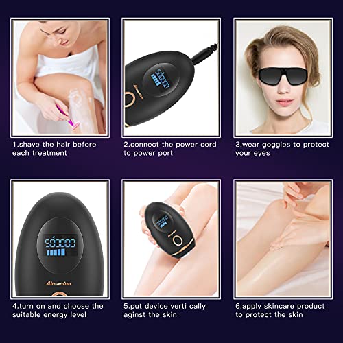 Hair Removal for Women Permanent Hair Removal Device 500,000 Flashes Painless...