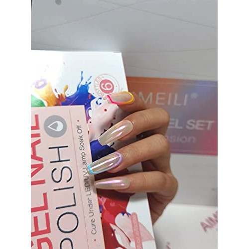 AIMEILI Builder Base Clear Sheer Color Gel, No Need Slip Solution Builder Ext...