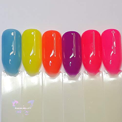 AIMEILI Hot Pink Gel Nail Polish Soak Off Summer Yellow Gel Nail Lacquer, Neo...