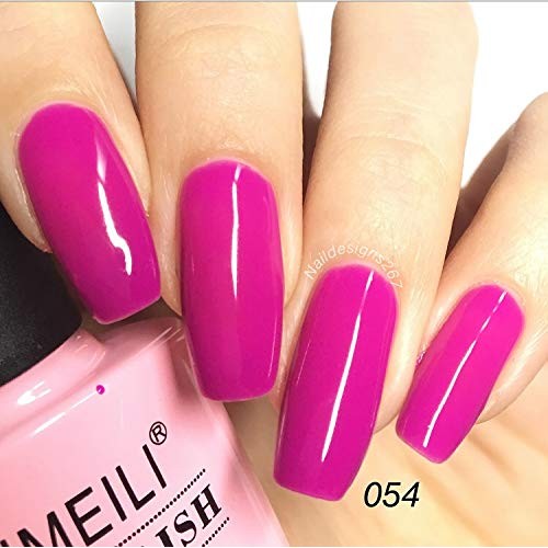 AIMEILI Hot Pink Gel Nail Polish Soak Off Summer Yellow Gel Nail Lacquer, Neo...