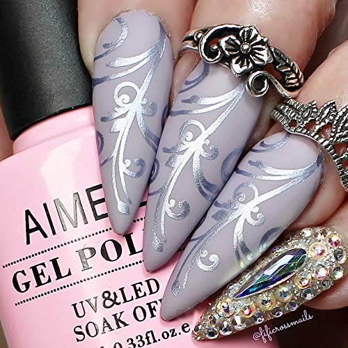 AIMEILI Soak Off Gel Nail Polish Gifts for Holiday Day, Pastel Pink Nude Colo...