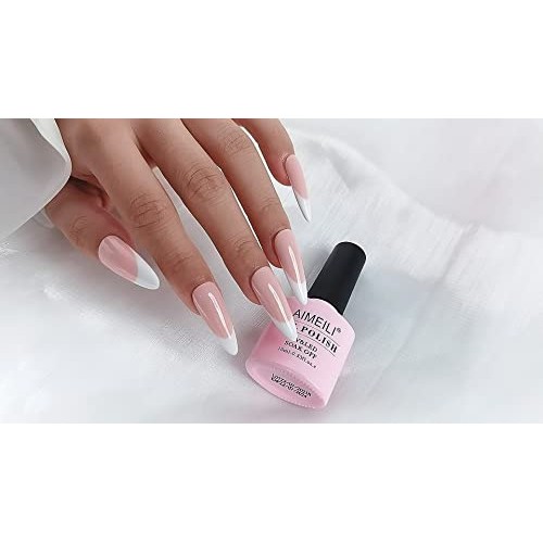 AIMEILI Soak Off Nude Pink Gel Nail Polish Set, All Seasons Pink Nail Polish ...