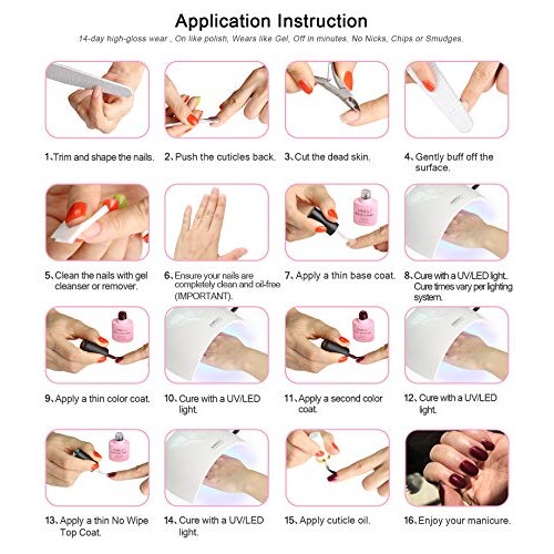 AIMEILI Soak Off UV LED Gel Nail Polish Natural Sheer Pink Color Gel Set Of 4...